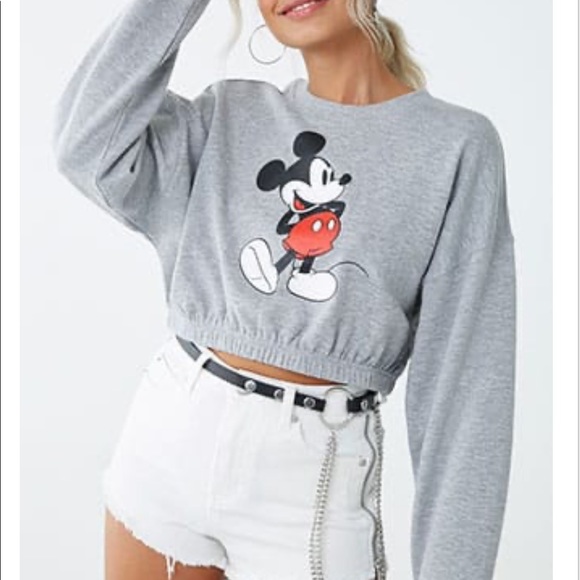 crop top disney crop sweatshirt